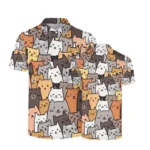 3D Printed Funny Cartoon Cat Polo Shirt For Men Cute Animal Pattern T-Shirts - Image 2