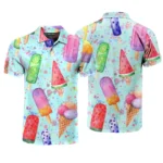 Summer Tropical Style Fashion Polo Shirts For Men Popular Ice Cream 3D Print