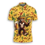 Fashion Mexico Burrito 3D Printed Polo Shirts For Men Clothes Delicious Taco Animal POLO Shirt Chicken Roll Beer Cat Y2k Tee Top - Image 3