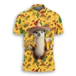 Fashion Mexico Burrito 3D Printed Polo Shirts For Men Clothes Delicious Taco Animal POLO Shirt Chicken Roll Beer Cat Y2k Tee Top