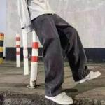 Casual Straight-Leg Jeans Men's Spring New Loose-Fit Elastic Waist American Style - Image 3