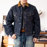 Big Size 18oz High Quality Cotton Denim Jacket Casual Stylish - Image 4