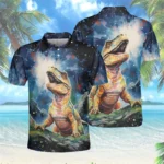 Dinosaur Island Graphic Polo Shirts For Men Clothes Harajuku Fashion
