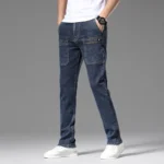 6 Pocket Design Men's Denim Jeans Skinny Full Length Pants - Image 5