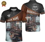 2025 Barber Short Sleeve Polo Shirts For Men Clothing Hairdresser Cosplay POLO - Image 5
