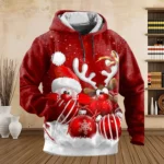 Funny Santa Claus Graphic Pullovers Sweatshirts 3D Prints Men's Fall Christmas Hoodie - Image 6