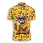 Fashion Mexico Burrito 3D Printed Polo Shirts For Men Clothes Delicious Taco Animal POLO Shirt Chicken Roll Beer Cat Y2k Tee Top - Image 5