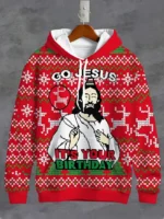 Merry Christmas 3d Hoodies For Man Woman Casual Oversized Pullover Fashion - Image 3