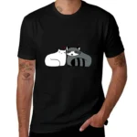 Raccoon and Cat Love T-Shirt t shirt man plain