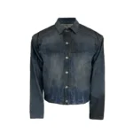 16oz Freeze Denim Jacket Heavyweight Dirty Dye Washed Cowboy Coat - Image 2