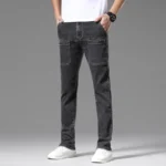 6 Pocket Design Men's Denim Jeans Skinny Full Length Pants - Image 4