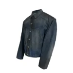 16oz Freeze Denim Jacket Heavyweight Dirty Dye Washed Cowboy Coat - Image 3