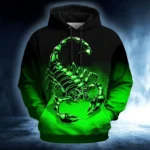 Men's Scorpion Hoodie Sweatshirt Cool Party Crew Neck Club Streetwear