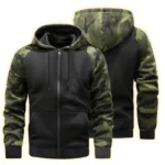 Autumn Winter Windproof Men's Hooded Jacket Casual Camouflage Sleeves