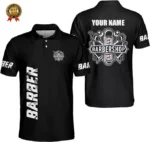 2025 Barber Short Sleeve Polo Shirts For Men Clothing Hairdresser Cosplay POLO - Image 2