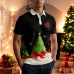 2026 New Christmas themed Polo shirt Clothing Unisex Christmas