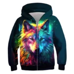 Animal Wolf Graphic Hoodies For Men High-Quality Pullover Autumn - Image 3
