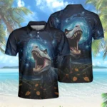 Dinosaur Island Graphic Polo Shirts For Men Clothes Harajuku Fashion - Image 5