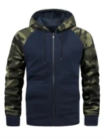 Autumn Winter Windproof Men's Hooded Jacket Casual Camouflage Sleeves - Image 2
