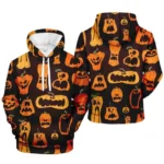 3D Print Halloween Pumpkin Hoodie For Men Spider Ghost Pattern Long Sleeve - Image 3