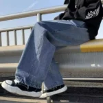 Casual Straight-Leg Jeans Men's Spring New Loose-Fit Elastic Waist American Style