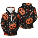 3D Print Halloween Pumpkin Hoodie For Men Spider Ghost Pattern Long Sleeve - Image 4