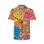3D Printed Funny Cartoon Cat Polo Shirt For Men Cute Animal Pattern T-Shirts - Image 4