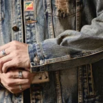 Men's Casual Denim Jacket Vintage Workwear Collared American - Image 3