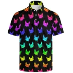 3d Printed Cat Dinosaur Polo Shirt Men Summer Animal Chicken - Image 2