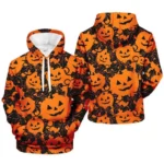 3D Print Halloween Pumpkin Hoodie For Men Spider Ghost Pattern Long Sleeve - Image 5