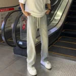 Trendy Men Jeans Spring Autumn Loose Straight High Street Casual Wide Leg Long Trousers - Image 6